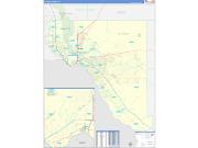 El Paso County, TX Wall Map Zip Code Basic Style 2023